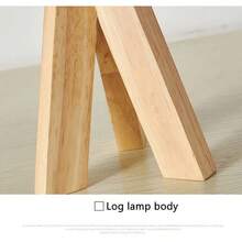 1 قطعة مصباح طاولة خشبي، مصباح مكتب بسيط يعمل بالطاقة USB، إضاءة طاولة LED بإضاءة محيطية دافئة، تحكم بزر، غطاء مصباح من القماش، للقراءة والنوم وديكور غرفة النوم والمكتب المنزلي، قاعدة ثلاثية الأضلاع