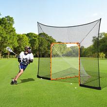 Hockey And Lacrosse Goal Backstop, 12x9 Ft Lacrosse Net With Extended Coverage, Quick Easy Setup Complete Accessories Training Net, Backyard Lacrosse Equipment, For Youth Adult (NET ONLY) - Backstop Net Only - View 9