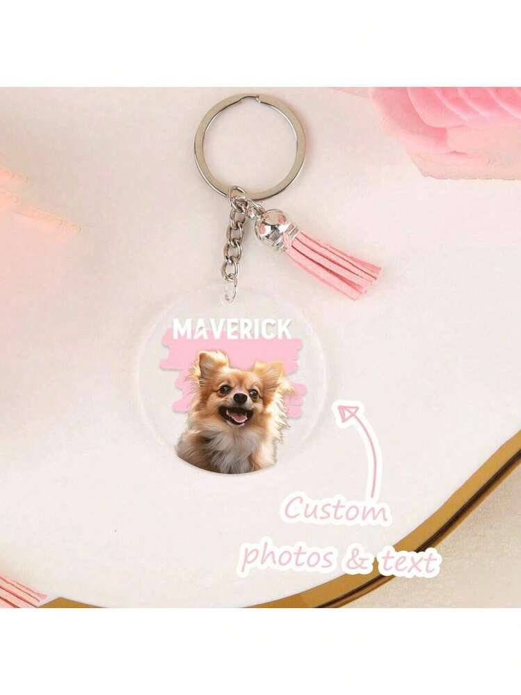 1 Chaveiro Acrílico Personalizado com Imagem e Texto, Chaveiro Acrílico Circular Transparente. Presentes de Casamento, Presentes de Aniversário, Presentes para Casa, Presentes para o Dia das Mães, Presentes para o Dia dos Pais, Presentes para Mãe/Pai, Presentes para Ele/Namorado/Marido, Presentes para Ela/Namorada/Esposa, Acessórios de Vestuário, Edição de Halloween, Namorado, Namorada, Família, Amigos - Multicolorido - Visão 17