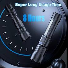2-Pack USB Rechargeable High Power LED Handheld Flashlights, Work Lights With COB Side Lamp, 7 Modes, Emergency Lighting For Outdoors, Hiking, Camping, Up To 200M Range - 2PCS - View 5