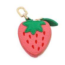 Minimalistische süße Obst-förmige Schlüsselanhänger, Münzbörse, Erdbeere, Kirsche, Blaubeere, Mini Obst Serie, Ornament für Taschen