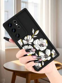 Handyhülle mit Aquarellblumenmuster, stoßfest, schönes Design, modischer ästhetischer Druck, schmale Passform, Schutzhülle kompatibel mit Samsung Galaxy S25Ultra/S25Plus/S25/S24Ultra/S24Plus/S24FE/S24/S23Ultra/S23Plus/S23/S22Ultra/S22Plus/S22