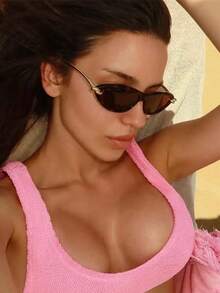 Luxury Women's Cat Eye Retro Brand Designer Sunglasses, Anti-Glare Sunglasses, UV400 - Multicolor - View 2