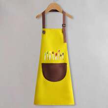 1 件适合 6-8 岁儿童的美术课绘画罩衣，适合幼儿园儿童绘画围裙，适合身高 1.1-1.3 米左右的儿童