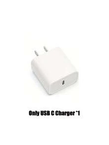 20W 快充适配器套装，USB-C 墙充 + 100cm Type-C 转 Type-C 数据线，兼容 17 Pro Max/17 Pro/17/Air/16/15 Pro Max/15 Pro/15 系列 - 白色 - 美規A型插(110-127V) - 查看 9