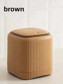 Multi-Functional Desktop Plastic Storage Bucket, Fashionable Mini Trash Can, Mini Trash Can With Lid - Detachable Small Trash Can, Small Plastic Trash Can, Pop-Up Countertop Garbage Basket, Suitable For Bathroom, Office, Kitchen, Bedroom, Desk, Coffee Table, Office, Car. Multiple Colors Available