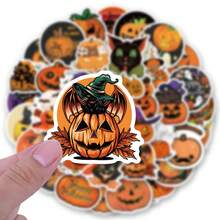 60 Peças Adesivos Vintage de Halloween, Adesivos Impermeáveis de Vinil para Scrapbooks, Diários, Laptops, Para-choques, Skates, Garrafas de Água, Computadores, Adesivos de Celular, Suprimentos para Festa de Halloween
