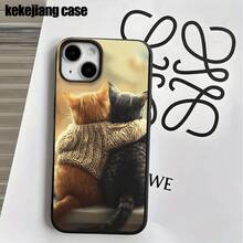 Fundas y carcasas protectoras con diseño de gatos bajo el sol y orificios grandes. Compatibles con phone 16 Pro Max, 16, 15 Pro, 14, 14 Plus/14 Pro Max, 13, 13 Pro, 12 Pro, 11/11 Pro. Regalos para cumpleaños y fiestas - Blanco - Ver 8