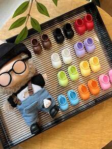 (Shoes Only)1/3/5Pairs Multicolor 15-17cm Doll Cute Figurine Shoes Short Rain Boots Doll-Making Supplies Making Kit For Labubu Featuring Multiple Adorable Perfect DIY Fashion Gift Set For For Friends Bridesmaid, Ideal For Cute Birthday Party Accessories Halloween Decorations And Stylish Easter Christmas Eyewear (Doll Not Included), Great For Fun Music Festival Halloween Parties And Back To School Role Play Shoes