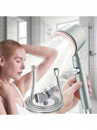 High Pressure Shower Head Set - 3 In 1 Handheld Shower Head With Hose & Holder, Strong Flow Filtered Showerhead For Low Water Pressure, Bathroom & Rainfall Spray (5 Modes, Easy Install)