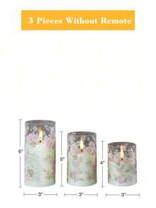1/3 Peças Luzes de Vela Sem Chama de Rosa, Luzes de Vela LED Realistas (Diâmetro: 3 Polegadas X Altura: 4/5/6 Polegadas), Velas Operadas a Bateria com Temporizador e Controle Remoto, Adequadas para Casa, Decoração de Festa de Feriado, Dia das Mães, Natal, Halloween, Luzes de Vela Realistas, Feriado, Dia dos Namorados, Presente, Velas LED, Luzes de Vela Falsas, Decoração de Mesa, Decoração de Casamento