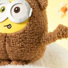 Miniso Bob+Tim Series - 11-Inch Costumed Minion Doll Classic Minion Elements + Cute Bear Coat, Outstanding Appearance(1PC) - Multicolor - View 5