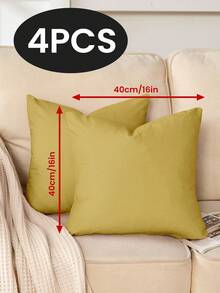 1/2/4 pièces Housses de coussin en velours hollandais de couleur unie, housses de coussin décoratives douces, literie, housses de coussin uniquement sans inserts, fermeture éclair, convient pour le canapé, le lit, la chambre, le salon, la décoration de la maison et divers types de pièces, textiles de maison respirants confortables et douillets - Multicolore - Voir 48