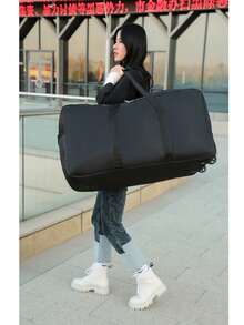 Large Capacity Luggage Bag, Waterproof Handheld Lightweight Wheeled Travel Bag, Clothes Storage Organizer