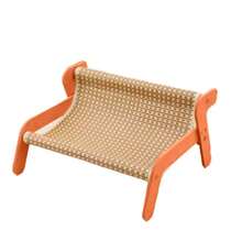 Árbol rascador para gatos de sisal con hamaca y sofá - Poste rascador grande y duradero sin pelusa | Mueble para mascotas de 2 en 1 para descansar y rascar, adecuado para todas las estaciones V3DQ - Lino - Ver 11