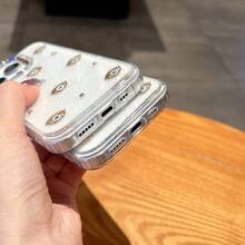 Evil Eye 1pc Electroplated Frame Glitter Eye Resin Phone Case Compatible With IPhone 11 12 13 14 15 16 Series - Clear - View 8