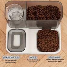 Automatic Cat Food And Water Dispenser Set, 2-In-1 Automatic Pet Feeder And Waterer, Visible Integrated Gravity-Fed Pet Food Container, Feeder For Dogs (Such As Teddy Breeds) / Gift - Blue - View 6