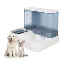 Automatic Cat Food And Water Dispenser Set, 2-In-1 Automatic Pet Feeder And Waterer, Visible Integrated Gravity-Fed Pet Food Container, Feeder For Dogs (Such As Teddy Breeds) / Gift - Blue - View 7