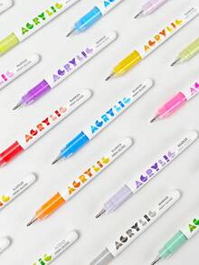 1 Set Of 168 Colors Direct Liquid Acrylic Marker Pens, High Capacity Bullet Journal Pens, Vibrant Colors, 1.0mm Tip, Acrylic Painting Art Supplies For School, Drawing, Manga