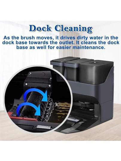 Roborock High Speed Cleaning Brush Saros 10/S8 MaxV Ultra/S8 Max Pro Ultra/S7 Ultra Mop Washing Dock Self (1pc Included), Robot Stofzuiger Accessories view 6