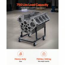 Engine Stand, 750 LBS Load Capacity Engine Motor Stand, Heavy-Duty Steel Motor Holder With 4 Swivel Casters And 4 Hook Positions, Suitable For BB-CHEVY And GEN-1 SB-CHEVY Engines - U字形 - 查看 2