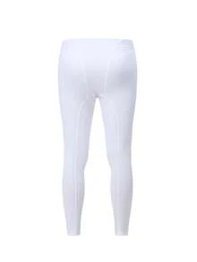 1 套儿童白色圆领保暖内衣，新款秋冬滑雪运动款式