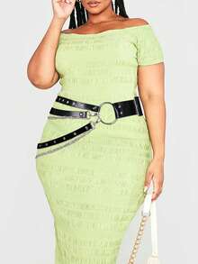 1 件女士加大码性感黑色腰带链，哥特式束腰带，带铆钉和流苏，适合日常、通勤、音乐节、万圣节派对和庆祝活动 - 黑色 - 查看 2