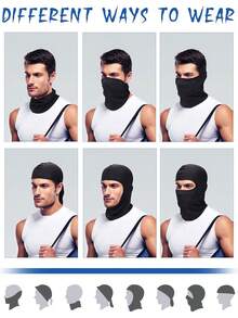 3 Pieces Ski Mask For Men Balaclava Face Mask Summer Face Mask Balaclava Full Face Mask Breathable Hood For Outdoor Use