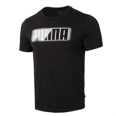 Puma GRAPHICS Wording Tee Short Sleeve Crew Neck T-Shirt, Casual Everyday Wear For Men