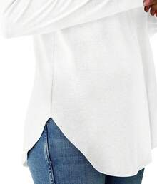 NORACORA Womens Long Sleeve Shirts Loose Tunic Tops Round Neck Lightweight Side Split Casual 2025 Basic Tshirts Blouse Halloween Christmas New Year