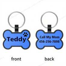 Customized Silicone Dog Tag Cat Tag, Personalized Pet Identity Tag Name Tag, And Double-Sided Laser Engraving Dog Collar Tag. - Multicolor - View 7