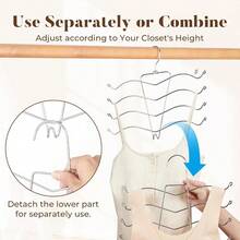 Bra Hangers For Closet Organizers And Storage Tank Top Hanger College Dorm Essentials For Girls Space Saving Hangers For Camisoles Tank Tops Bras Belts Ties Scarves Swimsuits - 銀子 - 查看 3