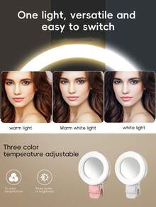 1.8米铝合金自拍杆,带可拆卸三色温LED补光灯、蓝牙遥控快门、防抖功能、可伸缩三脚架,兼容iOS和安卓手机,是夏季度假、旅行、直播、Vlog、圣诞节和万圣节礼物的理想之选。 - 彩色 - 查看 3