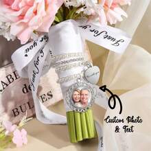 Customized Photo Bride Bouquet Decor, Pearl Wedding Bouquet Decor, Bridal Shower Gift, Bride Gift, Wedding Gift For Her - Multicolor - View 1