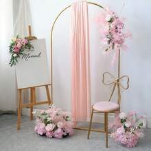 3 Pack Metal Arch Backdrop Stand(7.2FT/6.6FT/6FT), Decorative Balloon Arch Stand, Easy Assembly Gold Wedding Arch, Stable Backdrop Arch Stand For Wedding Ceremony, Birthday Party, Baby Shower - 金色 - 查看 5