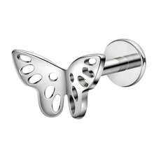 16G Arete de Labio y Aro de Nariz de Titanio con Rosca Interna - Pendiente Plano Delicado para Labio, Aro de Cartílago para Mujeres - Joyería de Perforación Profesional