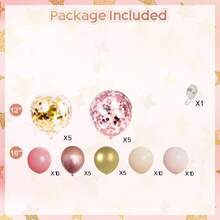 51pcs Nude Color Balloon Arch Kit, Gray Pink Rose Gold Nude Balloons For Girl, Lady, Birthday, Baby Shower, Gender Reveal, Engagement, Wedding Party Decor