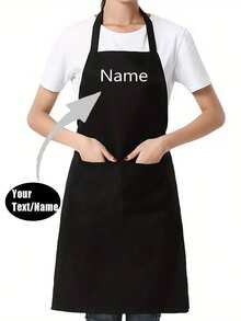 1pc Customized Kitchen Cooking Apron, Modern Polyester Oil-Proof Apron, Black Kitchen Apron, Polyester Apron, Suitable For Garden, Kitchen And Housework, Perfect For Home, Restaurant And Kitchen Cooking, Washable, Customized, Unique, Personalized, Ideal Gift For Boyfriend, Girlfriend, Family And Friends, Suitable For Use In Sofa, Bed, Car, Tea Room, Bedroom, Living Room, Bathroom, Dining Room And Other Places. - Multicolor - View 15