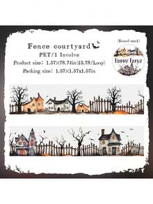 have a good day 1卷2米哥特主题装饰和纸胶带，创意美学贴纸，DIY装饰拼贴工艺用品，节日礼物，个性化剪贴簿学校文具剪贴簿用品