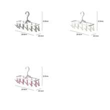 1 Pc Multifunctional Folding Clothes Drying Rack With 12/20/32 Clothespins, Windproof Folding Clothes Drying Rack, Small Convenient Clothes Drying Rack, Plastic Hanging Clothes Drying Rack, Suitable For Drying Underwear, Towels, Baby Clothes, Hats, Scarves, Socks, Bras , Pants, Diapers, Suitable For Baby Gifts, Special Gifts, Housewarming Gifts - Multicolor - View 10