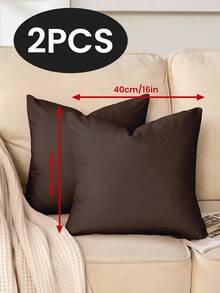 1/2/4 pièces Housses de coussin en velours hollandais de couleur unie, housses de coussin décoratives douces, literie, housses de coussin uniquement sans inserts, fermeture éclair, convient pour le canapé, le lit, la chambre, le salon, la décoration de la maison et divers types de pièces, textiles de maison respirants confortables et douillets - Multicolore - Voir 79