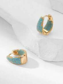 2 peças Brincos de Estilo Boêmio Feminino, Perfeitos para Casamentos e Presentes do Dia das Mães. Feitos de Cobre com Detalhes Únicos de Turquesa Sintética. Acessório de Moda Versátil, Perfeito para Festas e Presentes. Use para um Estilo o Ano Todo.