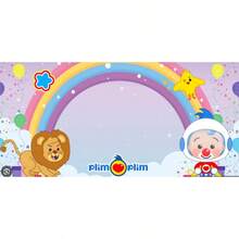 Plim Background Birthday Party Photography Cartoon Photo Background Rainbow Vinyl Desktop Banner Decoration Supplies 02 - Trắng 3 - Xem 4