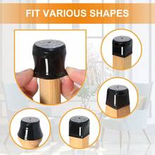 4/16 piezas Protectores de piso para patas de silla redondas - Silencian pisos ruidosos, contra arañazos, deslizamiento suave - Almohadillas para muebles, deslizadores de muebles hechos de fieltro suave, protegen el piso y las patas de mesas y sillas (Negro)