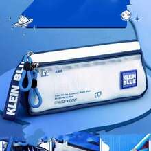 A Double-Layer Large-Capacity Pencil Case For Boys, Girls, Artistic Youth, Canvas, Simple Japanese-Style Stationery Bag And Pencil Case For Primary And Secondary School Students