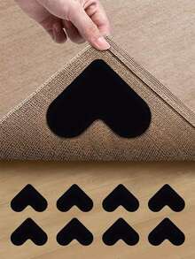 4/8/12/1pc Carpet Rug Anti-Slip Fixation Tape, PU Washable Residue-Free Reusable Carpet Tape, Washable Fixation Sticker