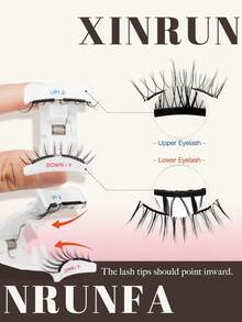 Pestañas magnéticas de aspecto natural mejoradas, kit de pestañas magnéticas suaves reutilizables con aplicador, sin necesidad de pegamento, a prueba de viento y agua para comodidad durante todo el día (Actualización 3.0-M2)