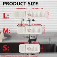 1 Stück Silikon Wasser Ablauf Matte für Küche/Badezimmer Spüle, Spritzschutz mit rutschfester Oberfläche/Abtropfgestell