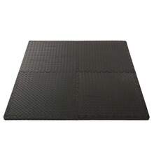18-Piece EVA Foam 30*30*1cm Fitness Mat With Gray Tree Leaf Pattern - Black 30*30*1cm - View 6