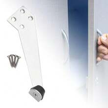 Open Limiter Hardware Strong Door Stops Argent Left Opening - Silver - View 5